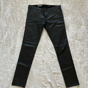 Adriano Goldschmied black shiny skinny jeans
